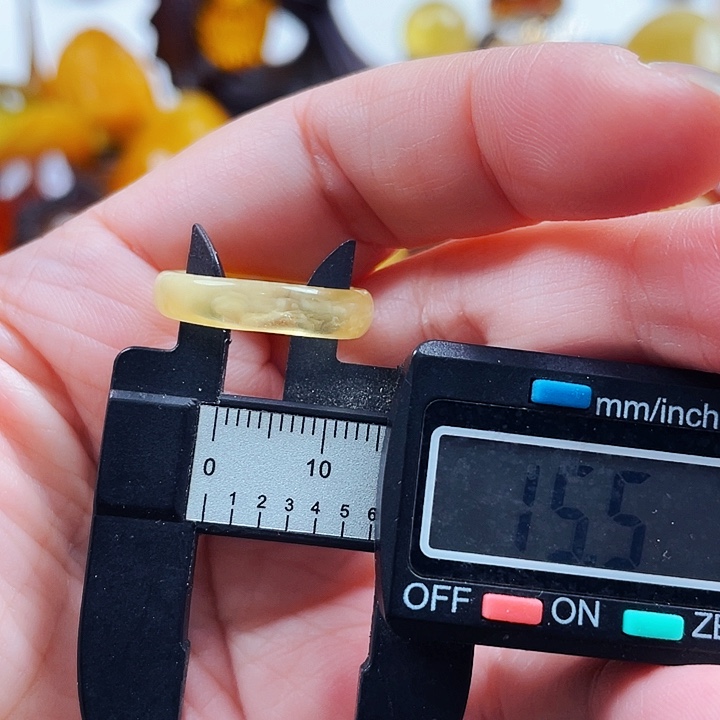 琥珀戒指未镶嵌指环