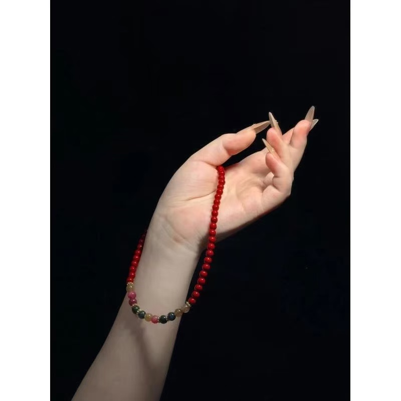 含辰砂工艺品双圈朱砂手串（无礼盒）259