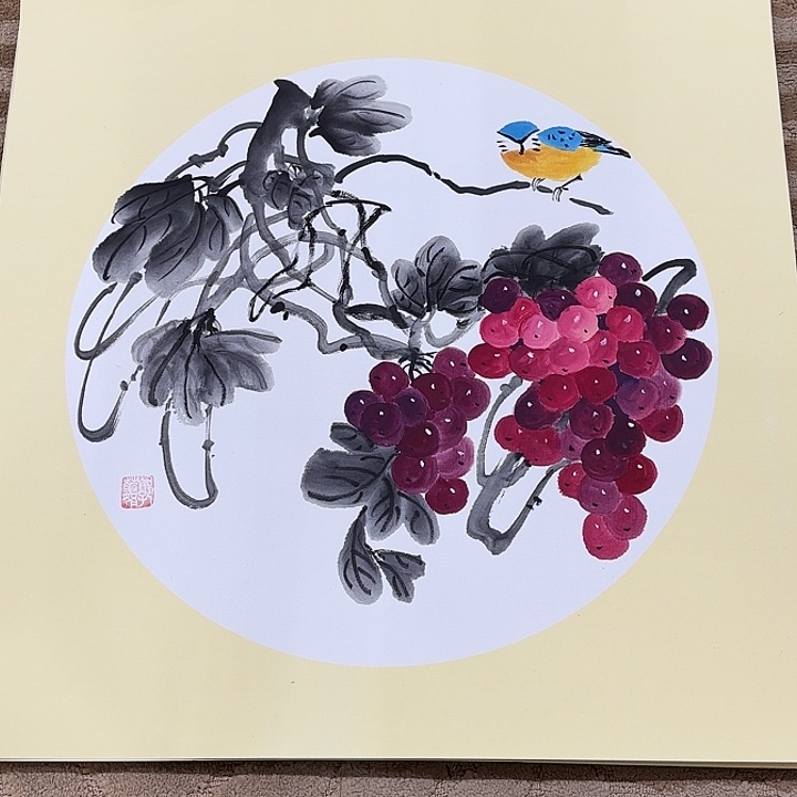 国画花鸟等多种鸟类的栖息50.50
