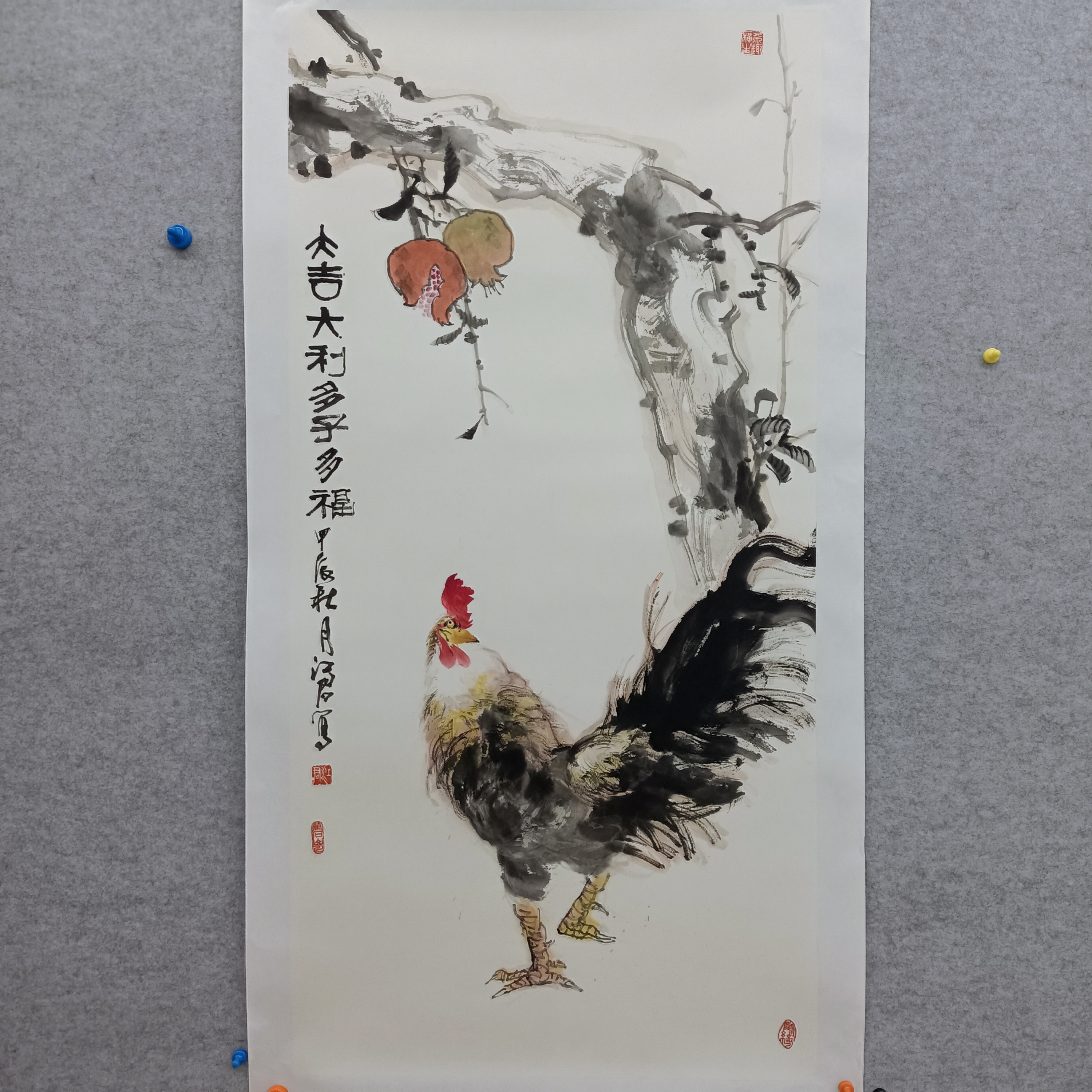 江老师纯手绘国画写意花鸟140-70