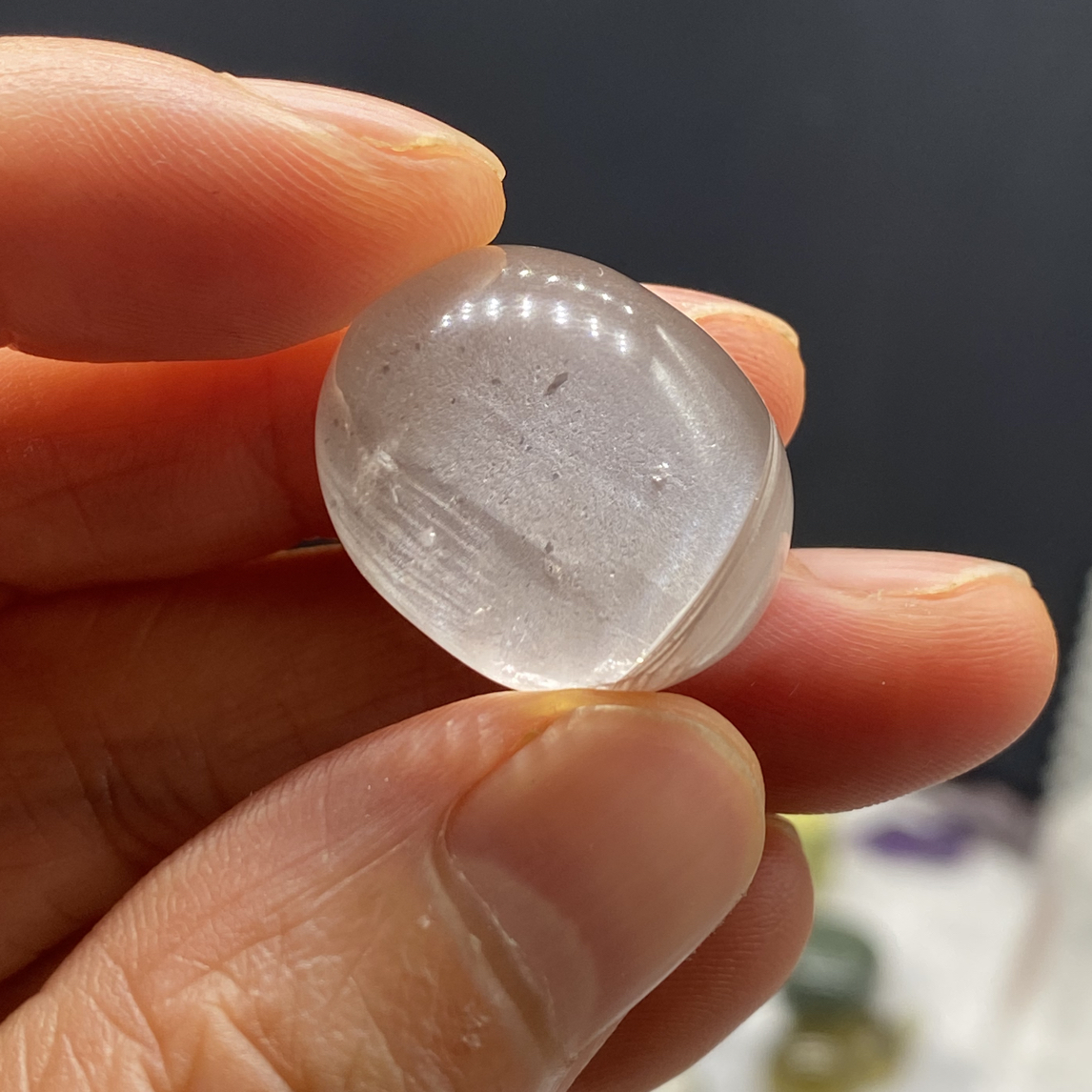 天然水晶白幽灵蛋面22.7*18.7*13.7mm
