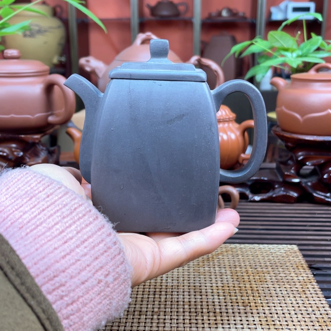 茶壶紫砂青灰泥半手工制作