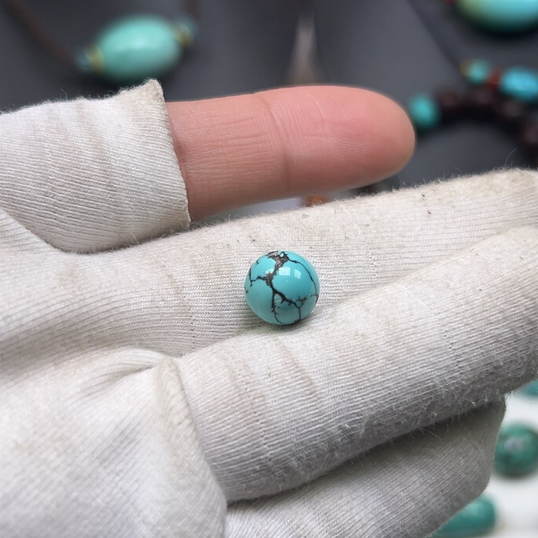 绿松石珠宝奇石未镶嵌秋***絮