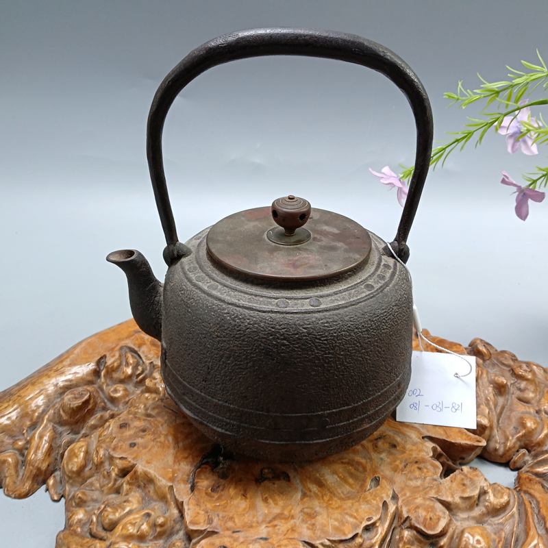 266号6.5-6政光款铜盖铁壶摆件茶周边礼品（锈迹）价格私询