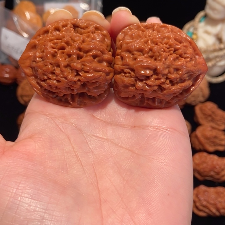 文玩核桃把件40大官帽425