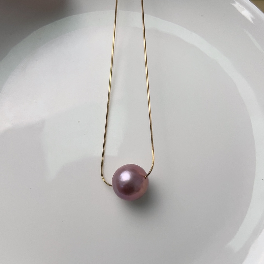 淡水珍珠银S925镶嵌颈饰