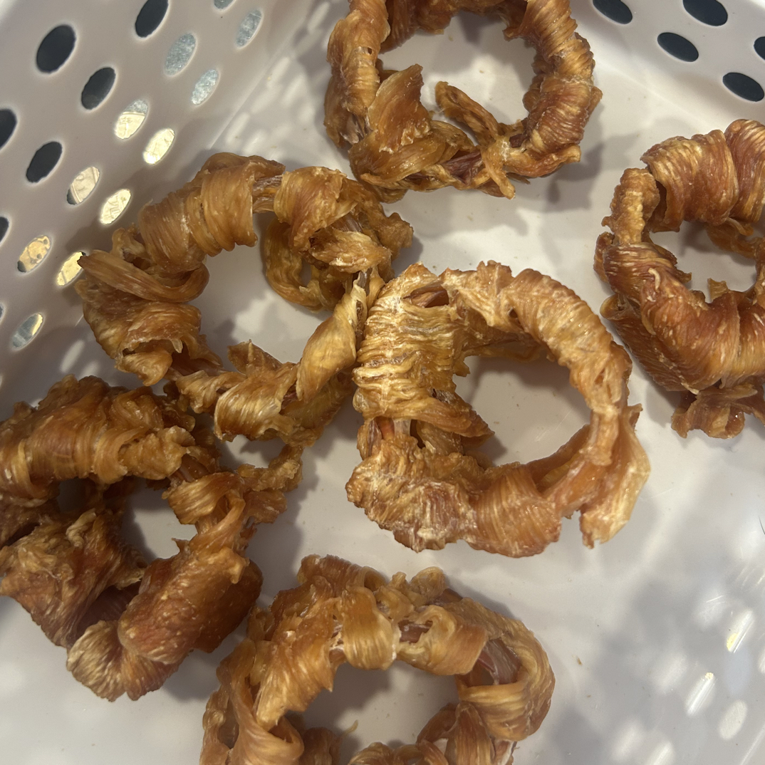 手工鸡肉牛喉管狗狗零食磨牙洁齿营养训练奖励