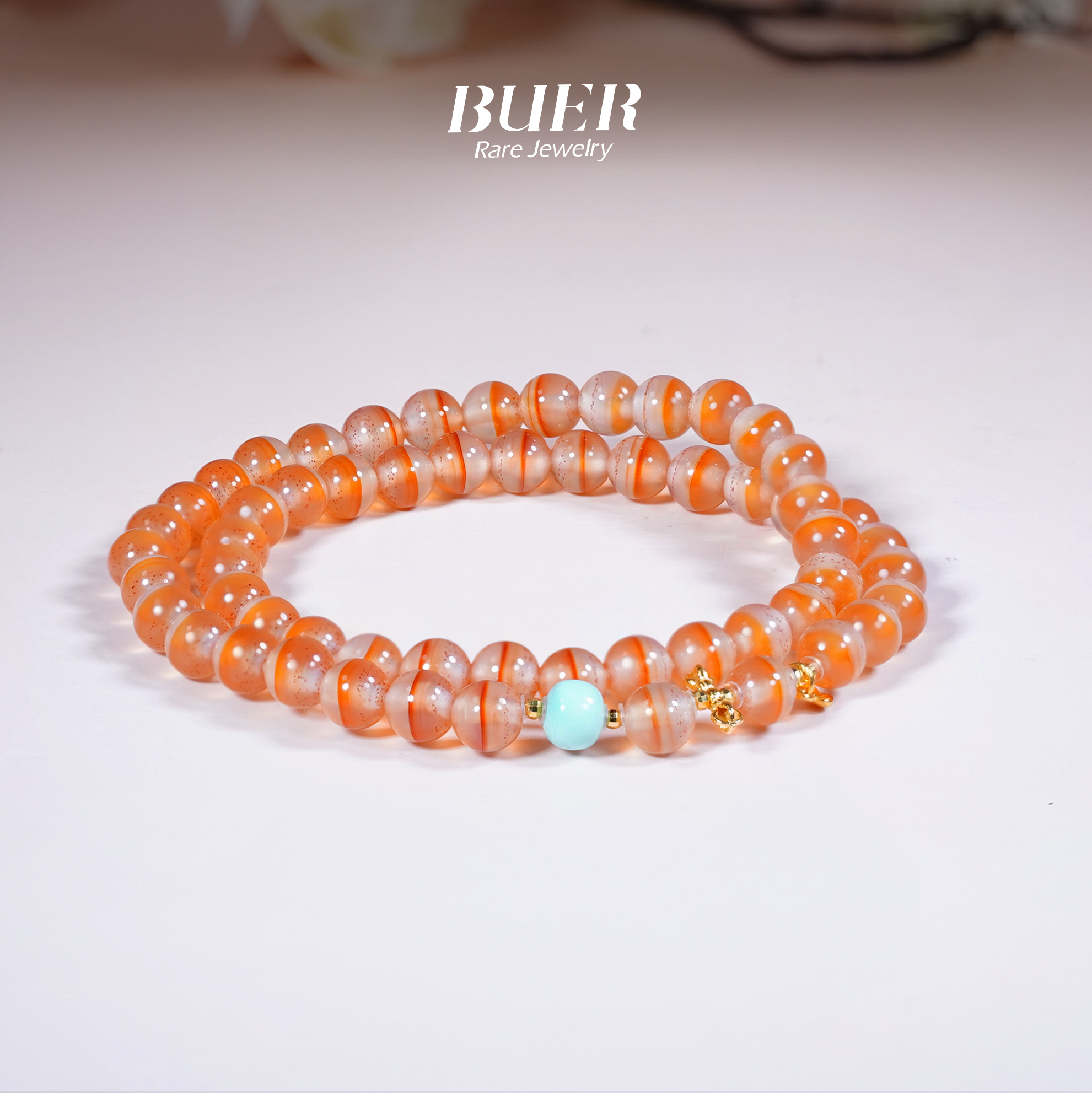 【不二】一线珠珠18K金DIY双圈手串6mm+ (多样性发)