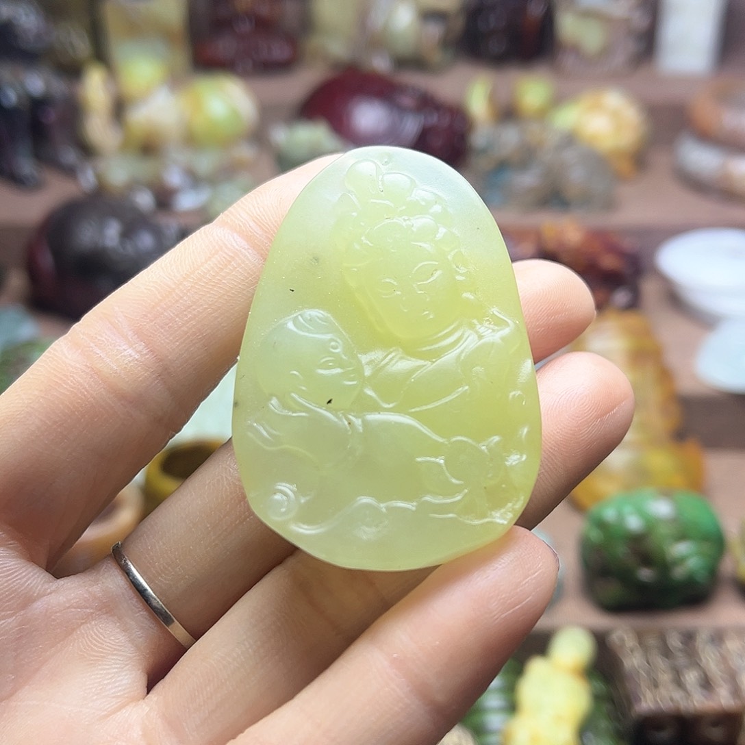 白玉菩提吊坠152。。