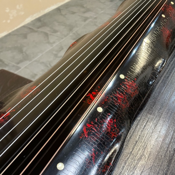 扬州古法工艺传统断纹老青铜蕉叶式古琴收藏级好琴