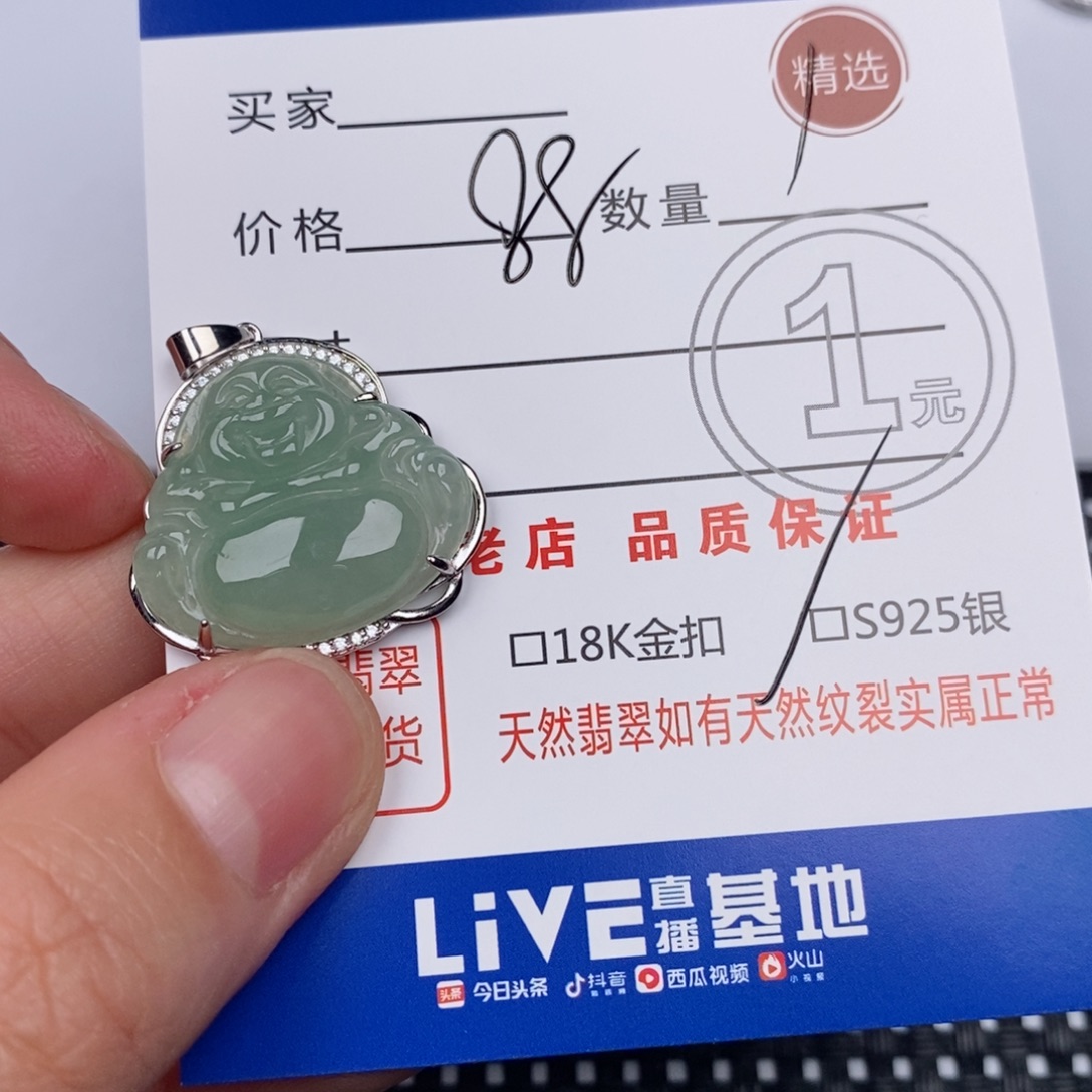 翡翠银S925镶嵌颈饰