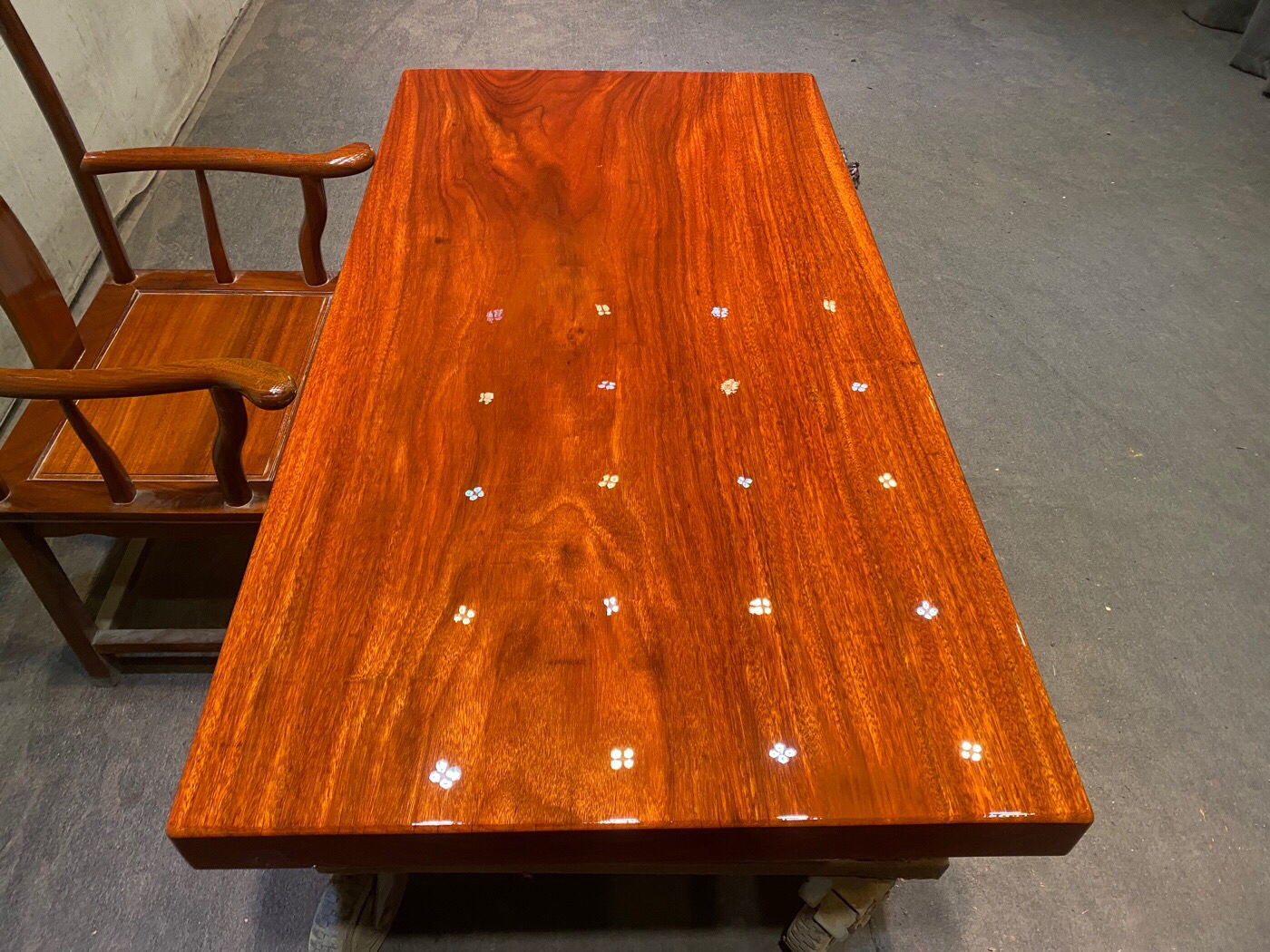 绿心檀实木大板全方150×79×8（不包邮茶台）