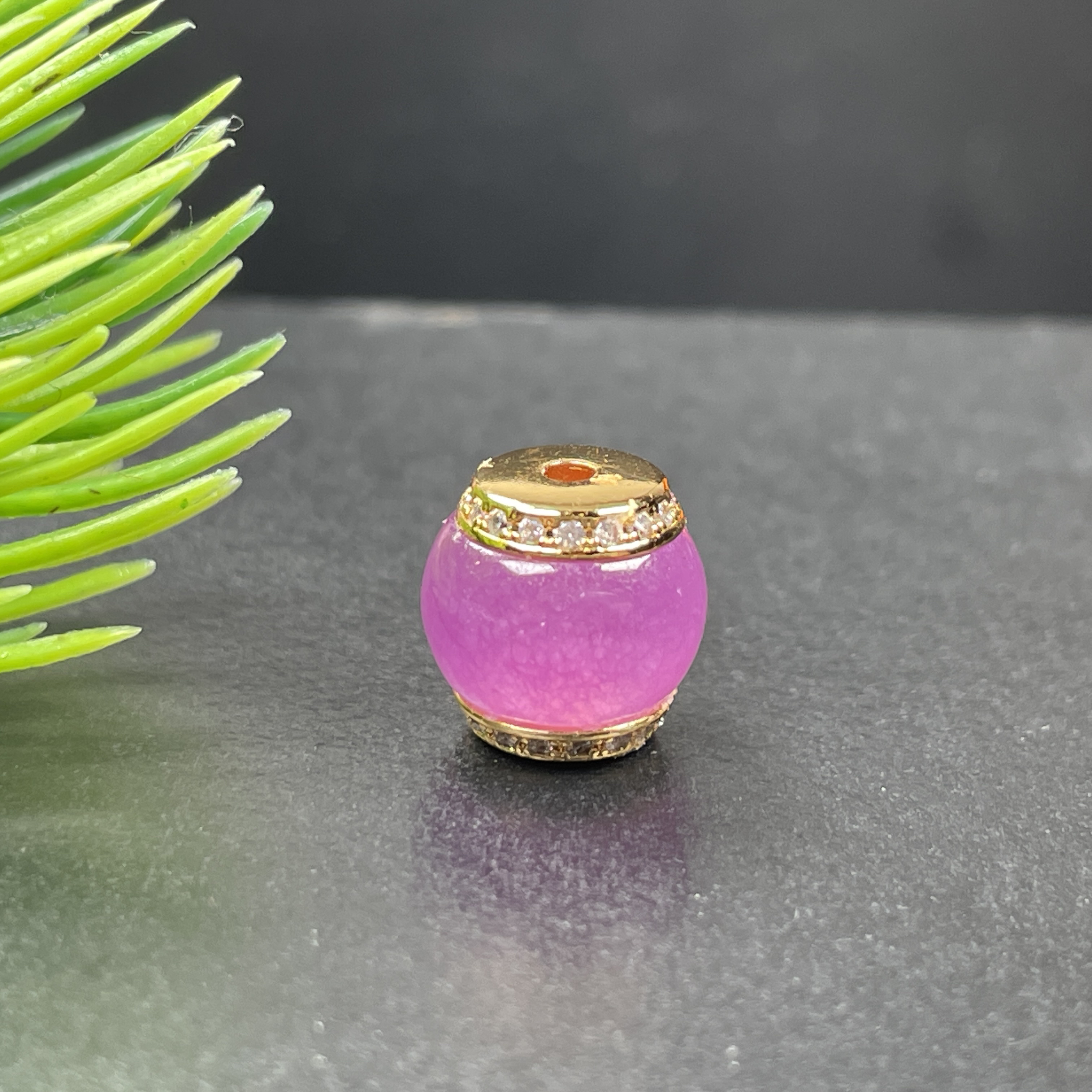 原矿紫罗兰色系直切老型尺寸8mm、10mm顶珠配珠腰珠背云文玩菩提配