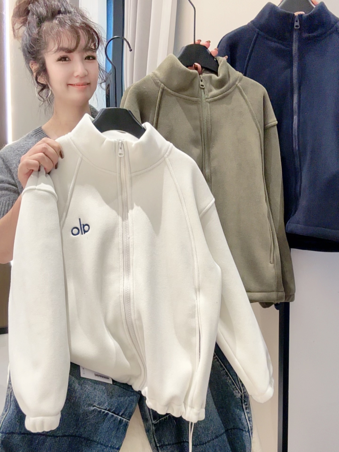 双面摇粒绒秋冬外套校服儿童新款男女加绒加厚棉衣棉服亲子装W18
