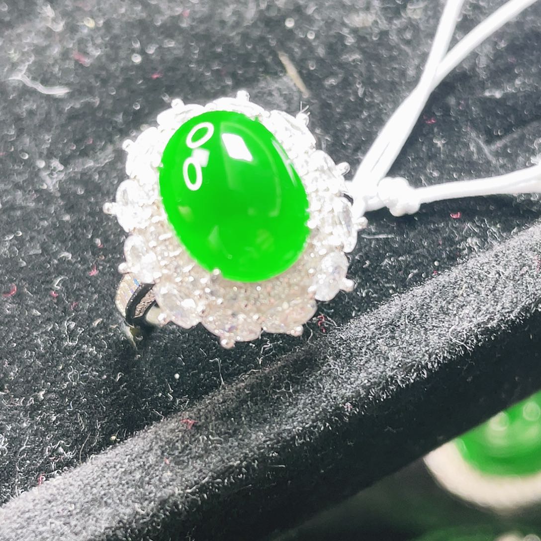 翡翠银S925镶嵌颈饰41