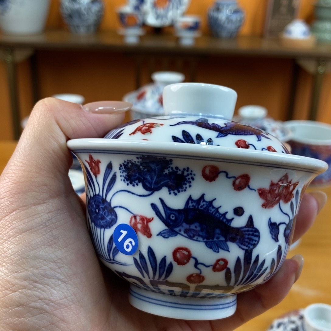 手绘现代茶具非古董