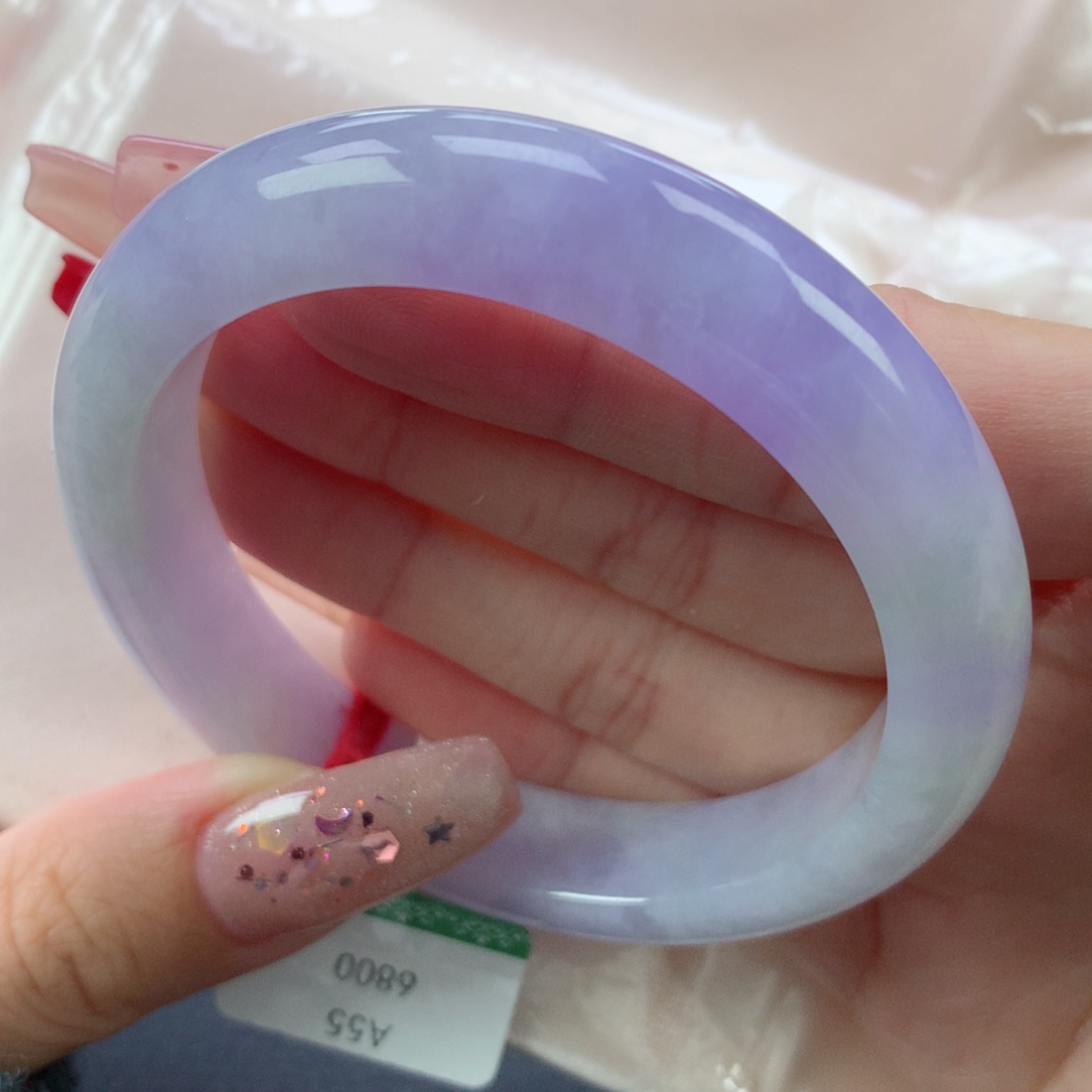 翡翠手镯未镶嵌55.5正圈