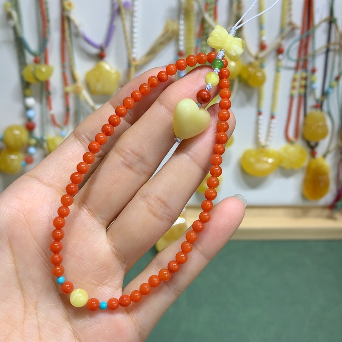 南红玛瑙手链未镶嵌手机链