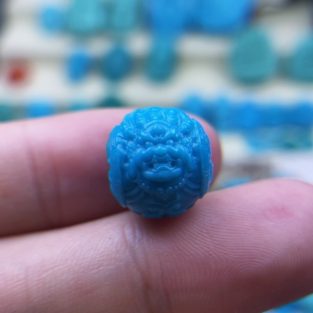 绿松石珠宝奇石未镶嵌13mm+
