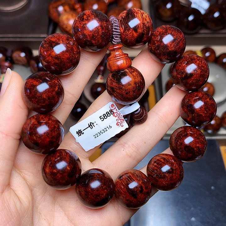 花梨木类手串/手链黄花梨风化料老挝花梨土埋料1.8