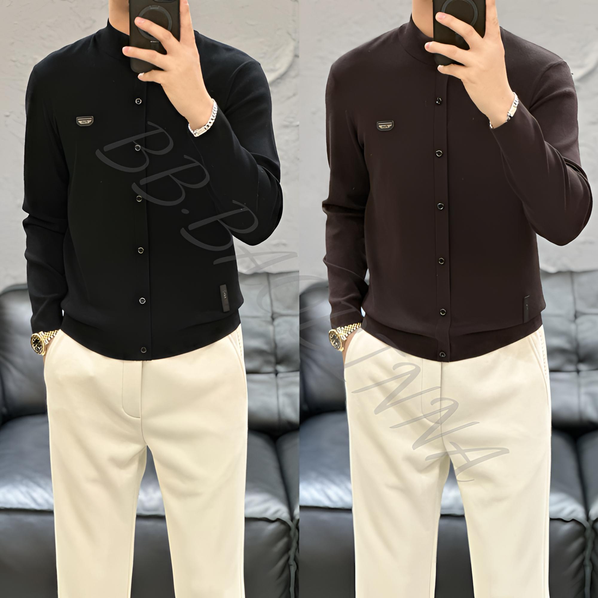 小野· 男装 | 男士轻奢高密度 半拉链针织长袖毛衣257