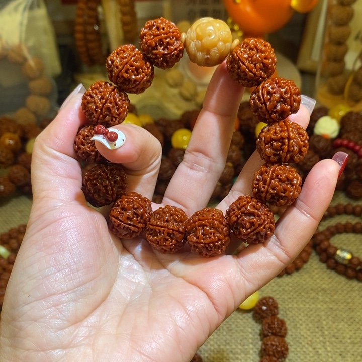 金刚菩提手串206貔貅玉华