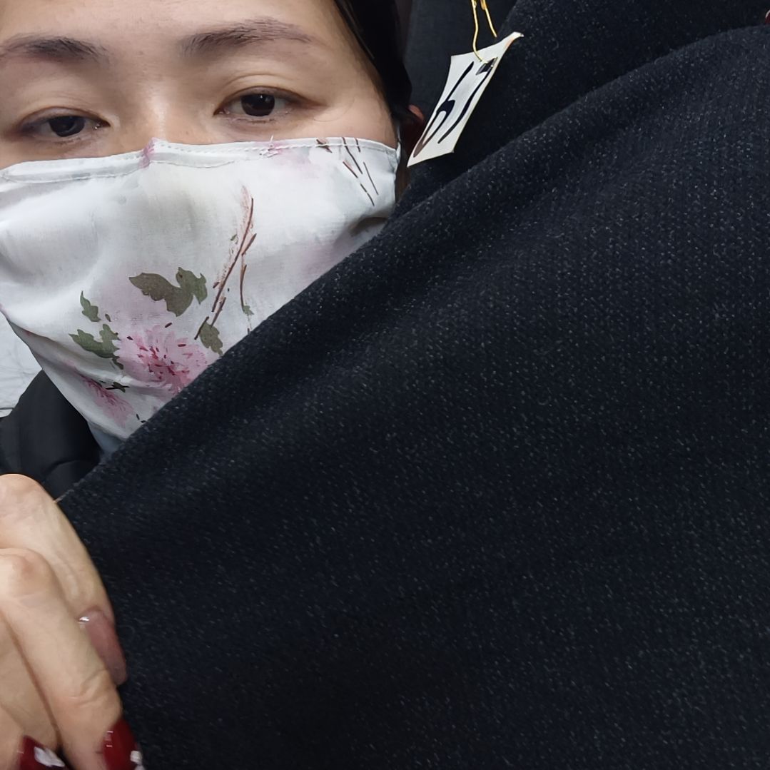无纺布黑灰63加绒1米