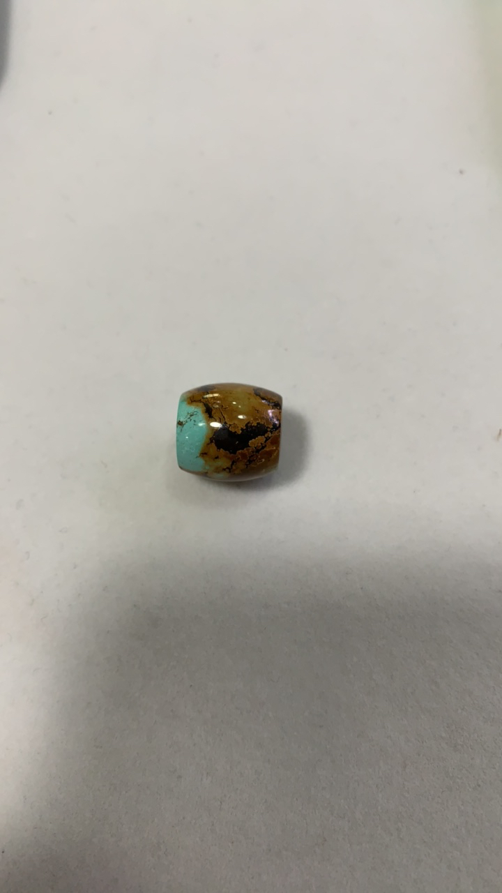 天然原矿绿松石桶珠