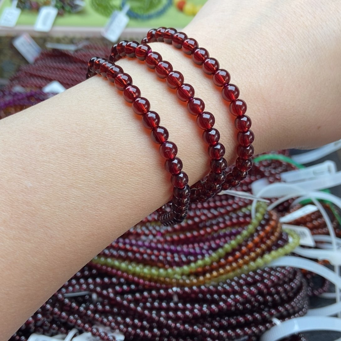 手串石榴石未镶嵌手串5.5