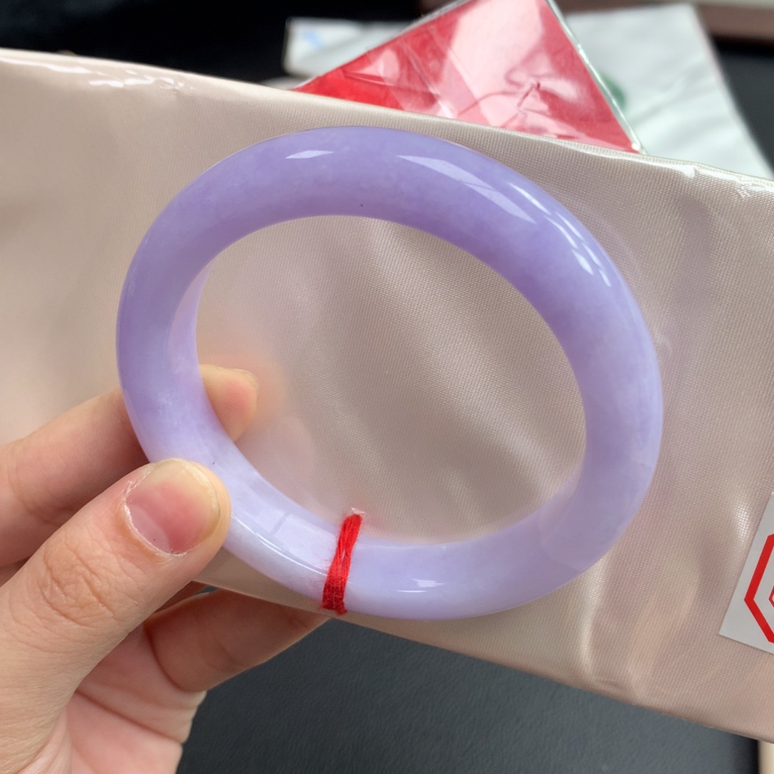 翡翠未镶嵌手镯9号正圈纹裂包容