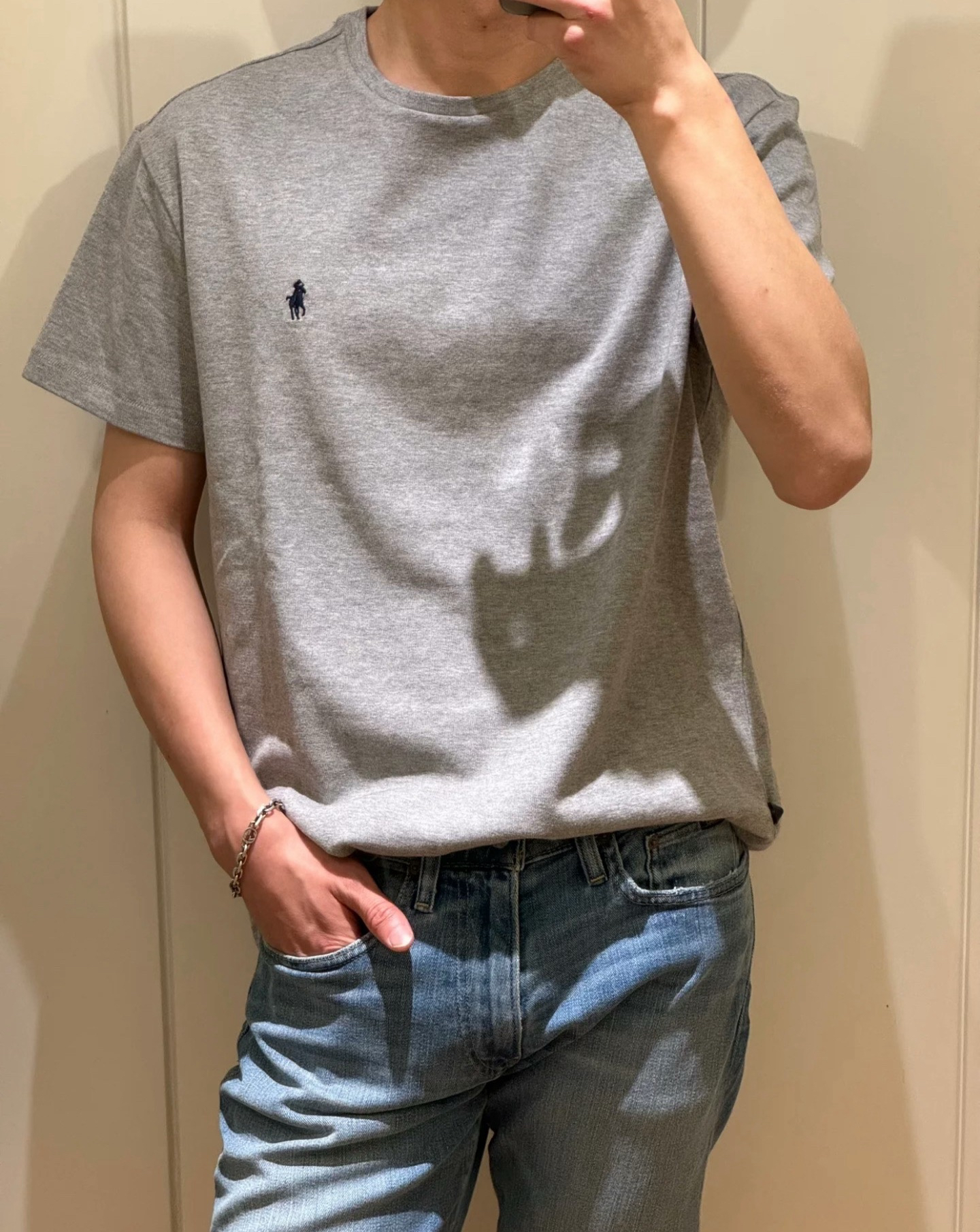 WM小马 纯色小马圆领刺绣男女同款短袖