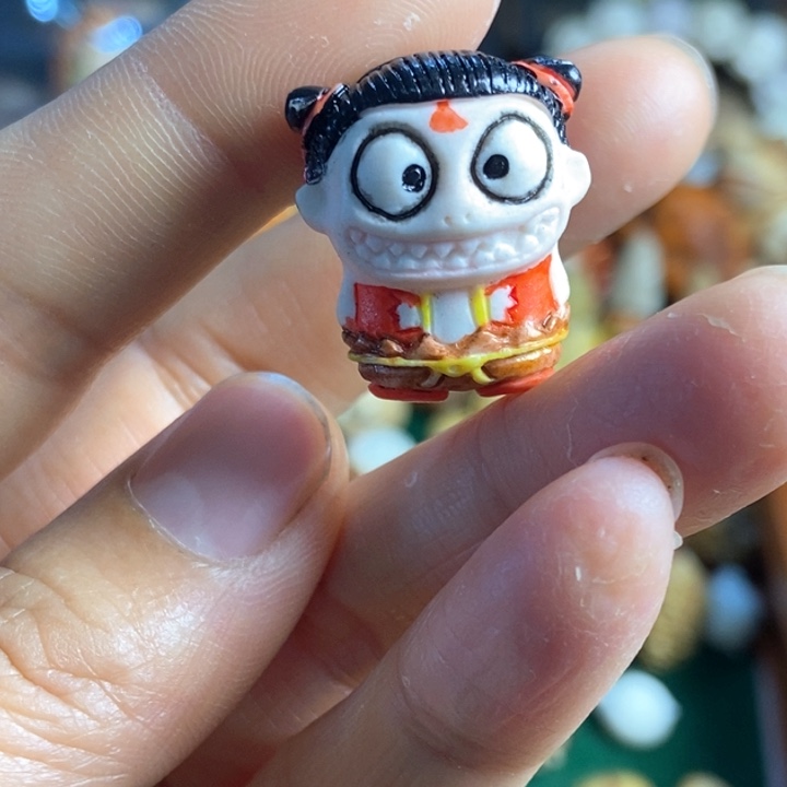 配饰鹿角雕刻小哪吒