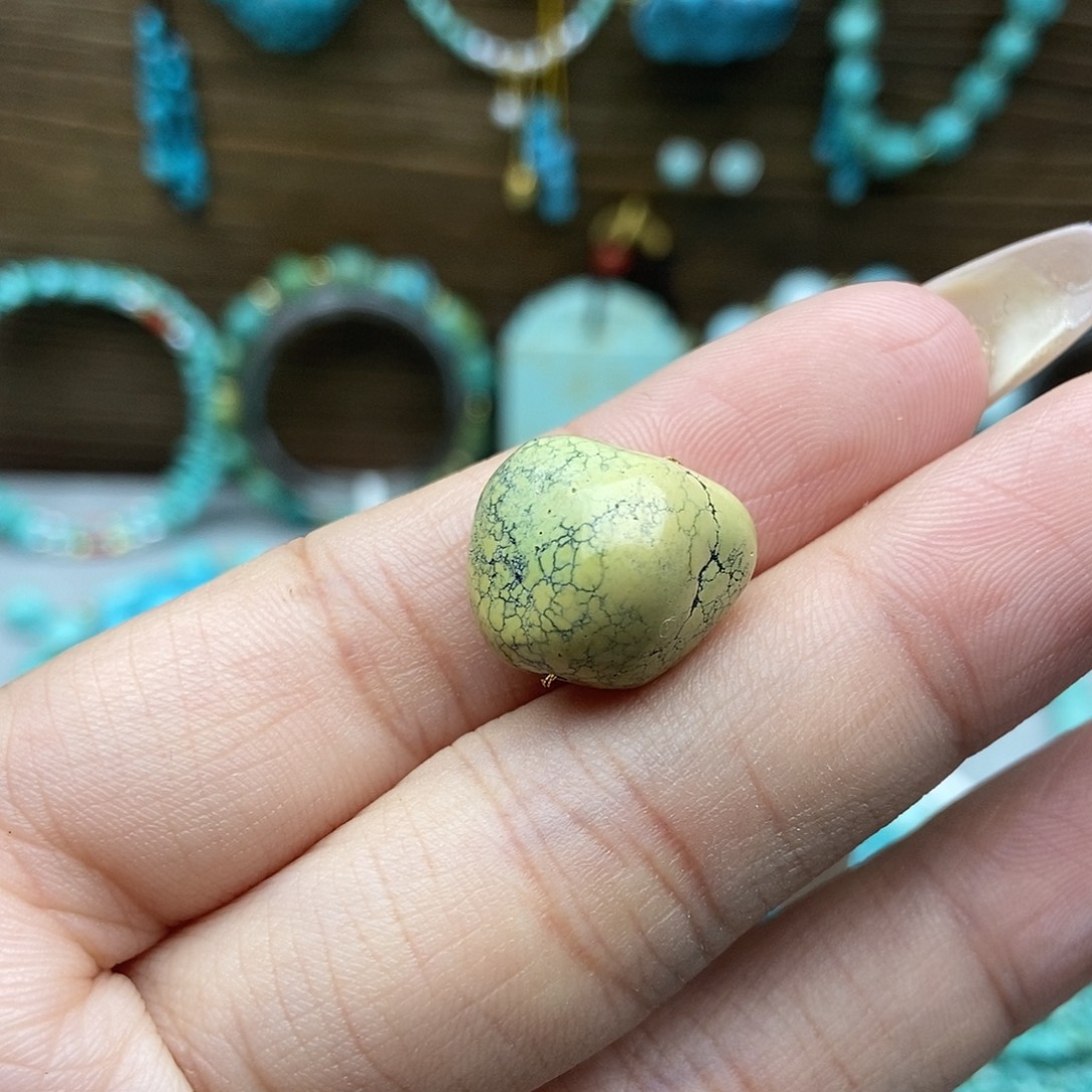 绿松石未镶嵌随行豆子