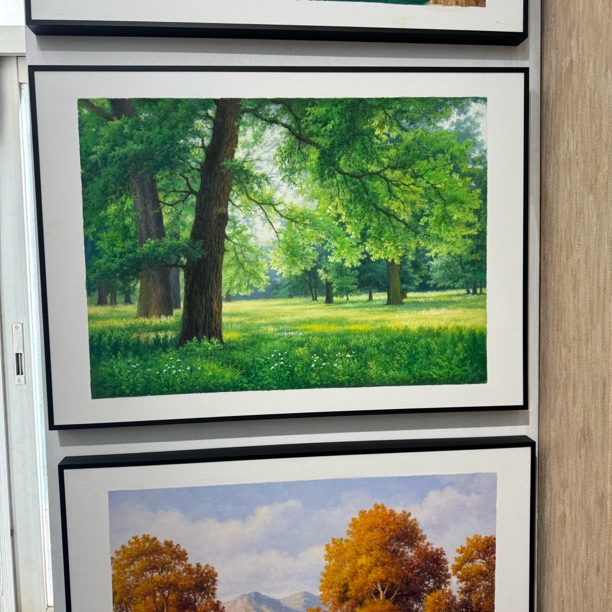 纯手绘风景油画作品，尺寸50x70