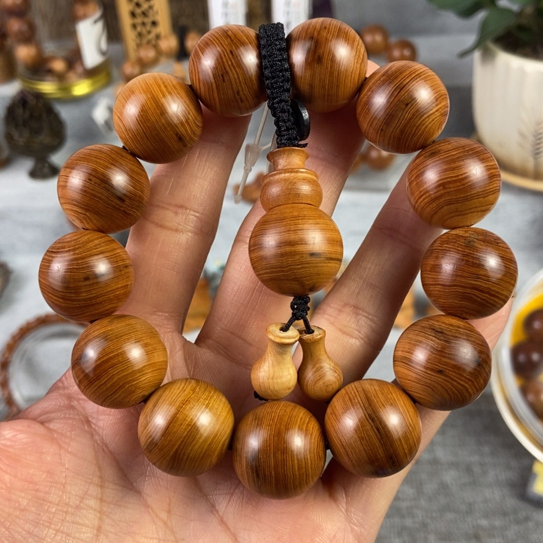 我***伊柏木（崖柏）手串/手链北太行高崖骨料碳化18