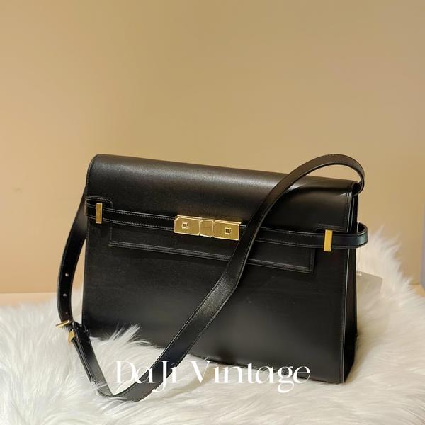 大吉中古/ysl圣罗兰黑金中号曼哈顿单肩包