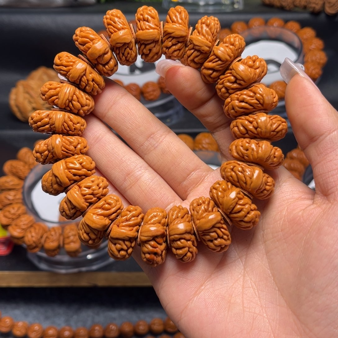 桃核手串西****修桃核单圈