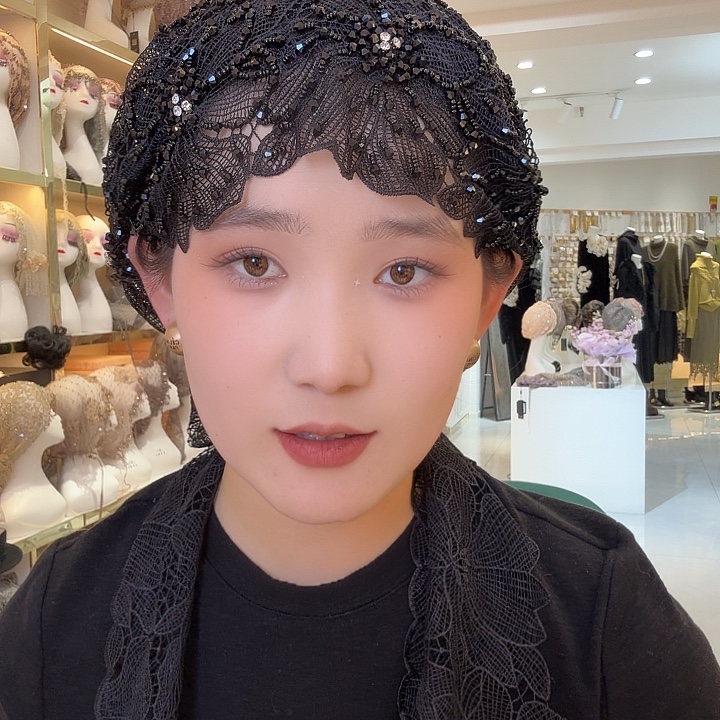 纯棉黑色披肩帽主播福利款