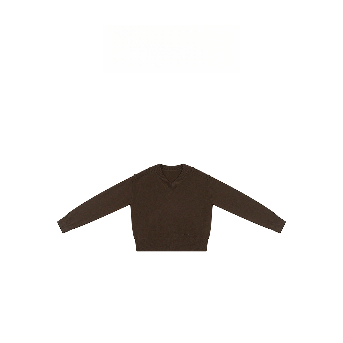 复古老钱100绵羊毛V领针织衫261