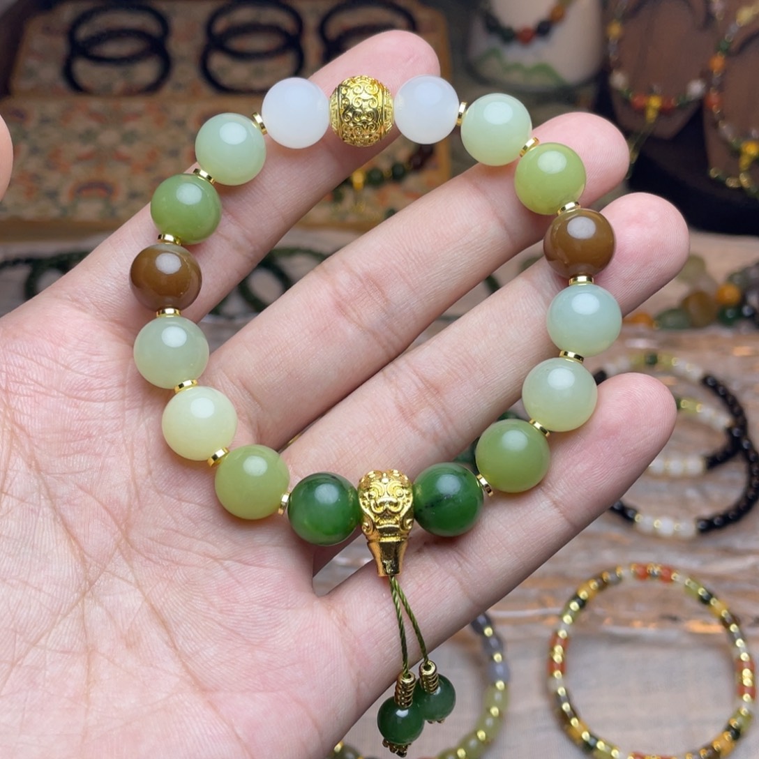 和田玉未镶嵌手链