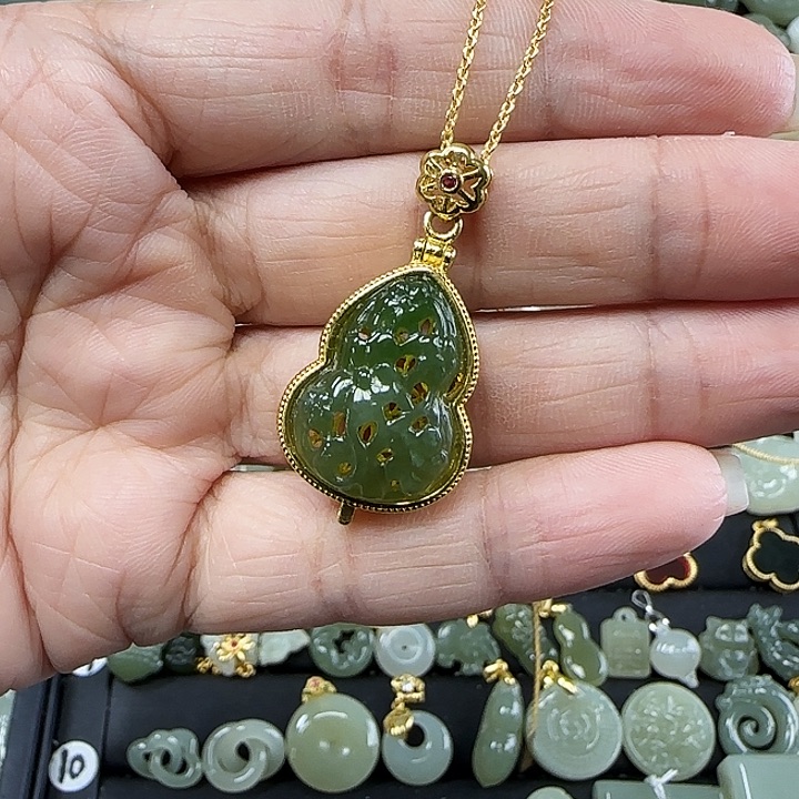 和田玉合金吊坠(赠链)送链子送皮绳