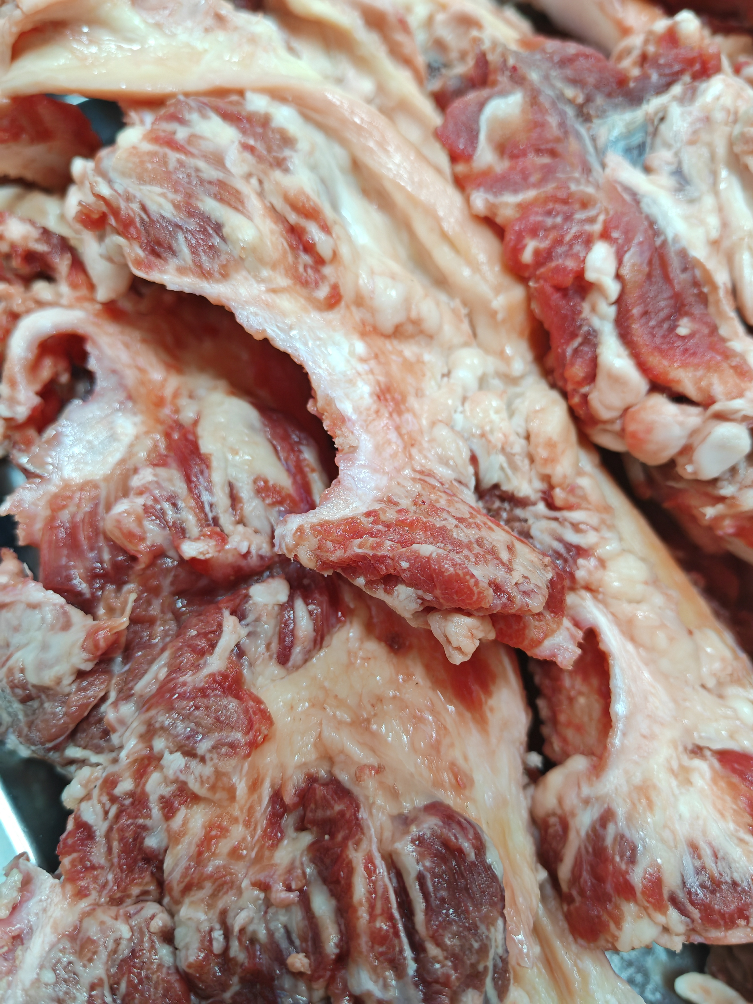 新鲜现切雪花牛霸王鞭，（牛键骨）生鲜美味