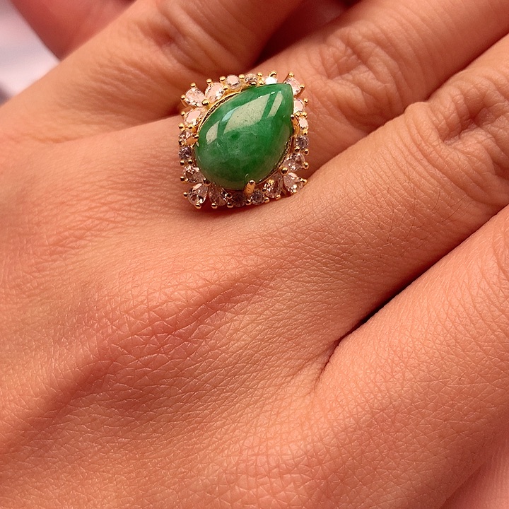 翡翠颈饰银S925镶嵌翡翠