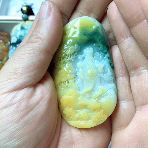 翡翠颈饰未镶嵌天然缅甸翡翠a货