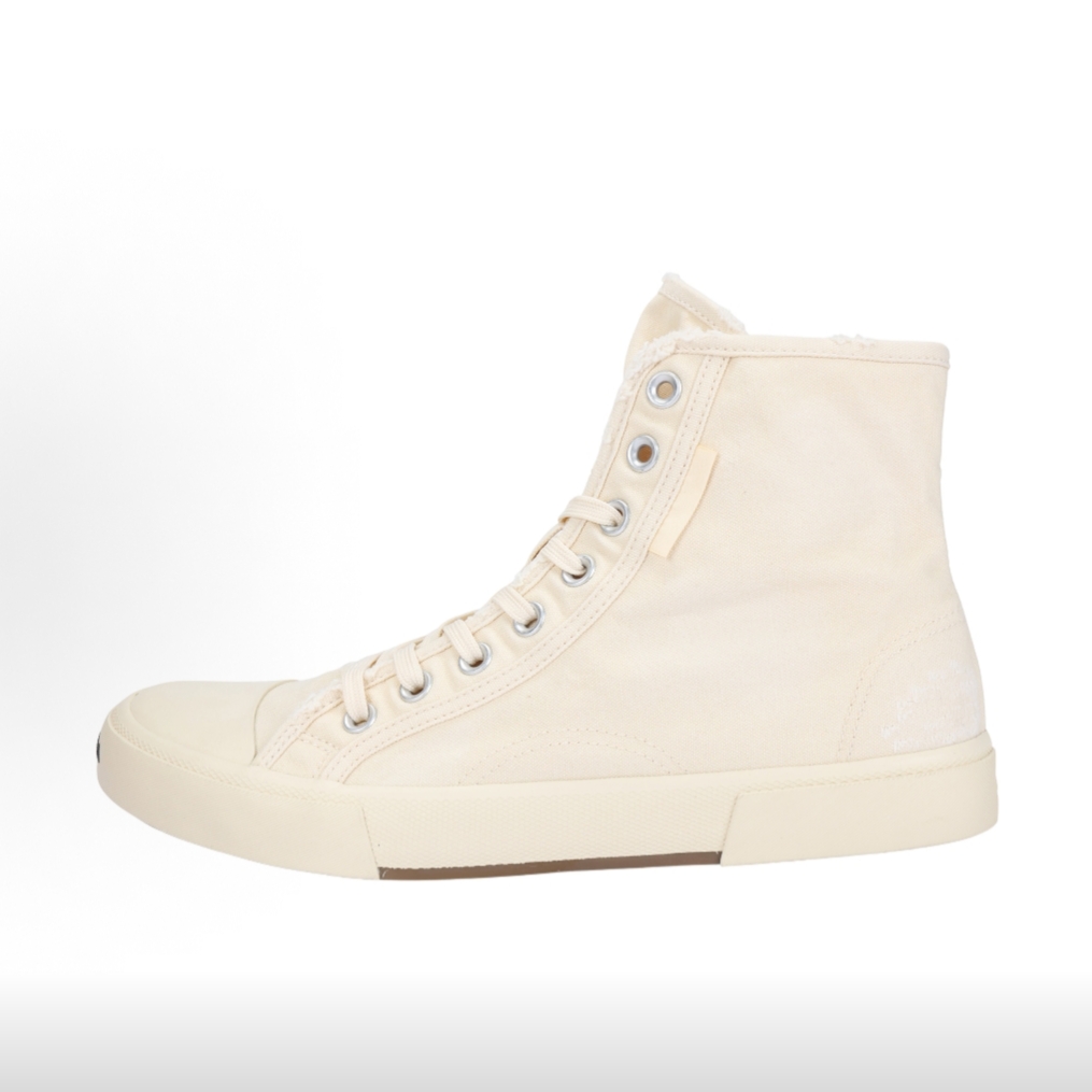 未使用 Balenciaga/巴黎世家  Paris 水洗做旧 白色 高帮板鞋