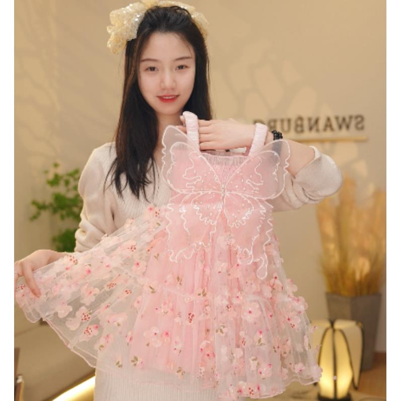 【Y.d4376】2025新款夏季女童超仙气质重工连衣裙洋气甜美公主裙