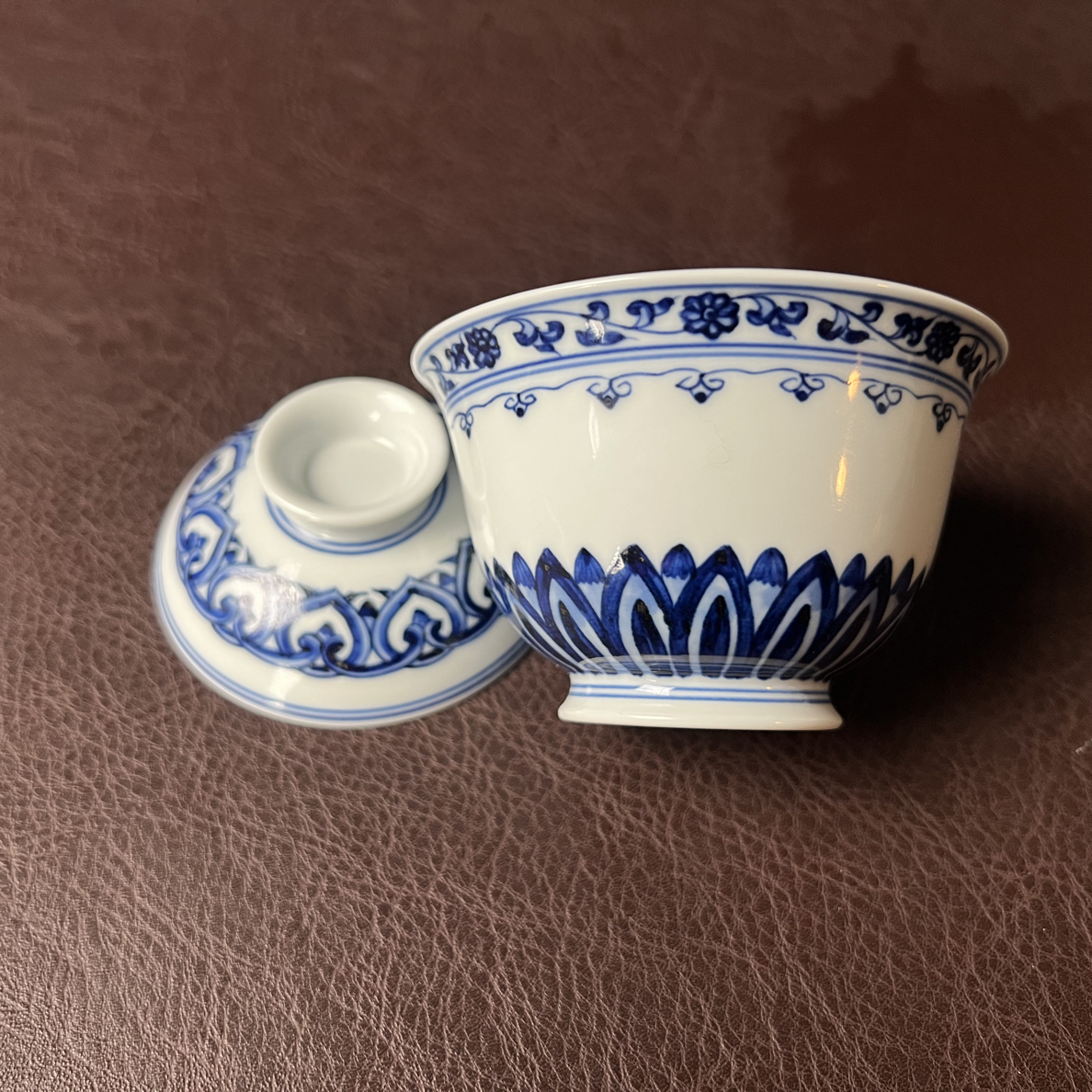 西园柴窑宝相盖碗容量120cc