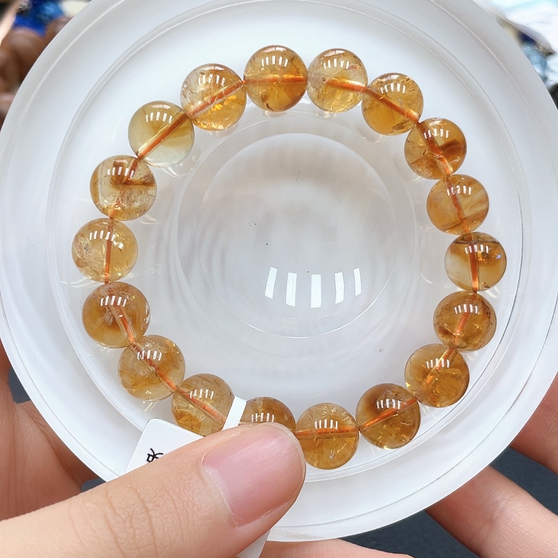 烟晶手链未镶嵌黄塔晶