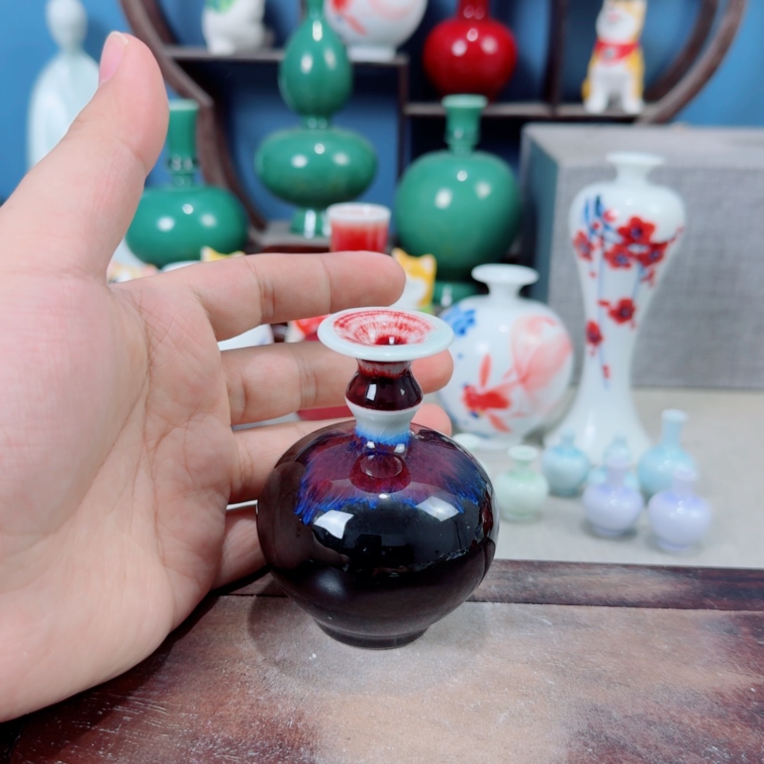陶瓷手工小花器摆件