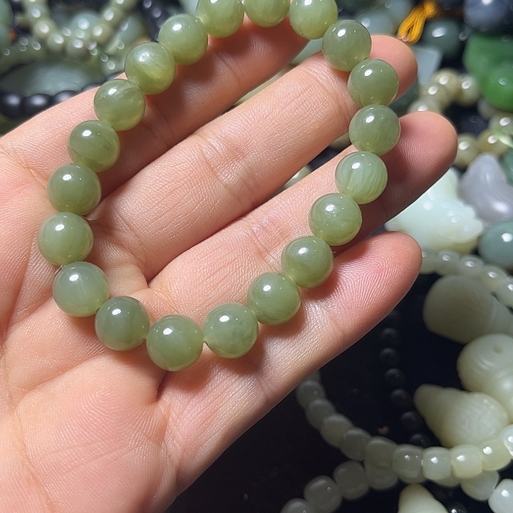 和田玉（碧玉）未镶嵌手串9.3